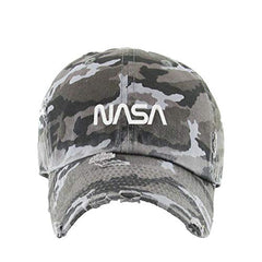 Retro NASA Logo Vintage Baseball Cap Embroidered Cotton Adjustable Distressed Dad Hat