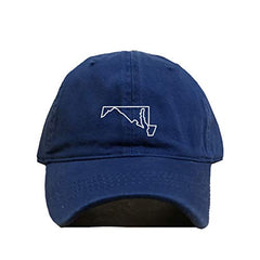 Maryland Map Outline Dad Baseball Cap Embroidered Cotton Adjustable Dad Hat