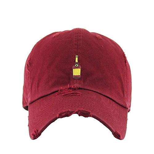 Henny Vintage Baseball Dad Hat - Embroidered Cotton Adjustable Distressed White Cap