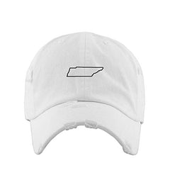 Tennessee Map Outline Dad Vintage Baseball Cap Embroidered Cotton Adjustable Distressed Dad Hat