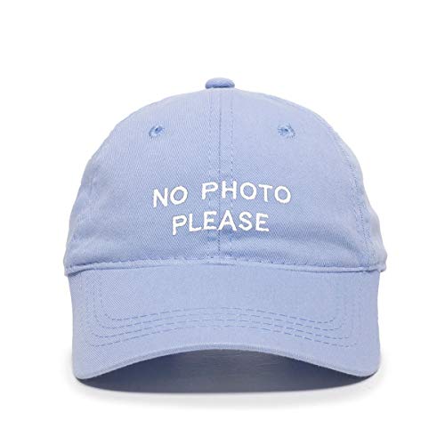 No Photo Please Paparazzi Baseball Cap Embroidered Cotton Adjustable Dad Hat