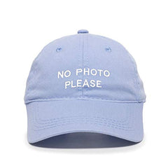No Photo Please Paparazzi Baseball Cap Embroidered Cotton Adjustable Dad Hat