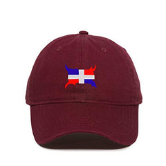 Dominican Flag Dad Baseball Cap Embroidered Cotton Adjustable Dad Hat