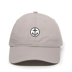 Circle Anchor Dad Baseball Cap Embroidered Cotton Adjustable Dad Hat