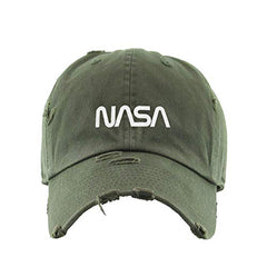 Retro NASA Logo Vintage Baseball Cap Embroidered Cotton Adjustable Distressed Dad Hat