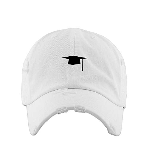 Graduation Cap Vintage Baseball Cap Embroidered Cotton Adjustable Distressed Dad Hat