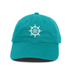 Ship Helm Baseball Cap Embroidered Cotton Adjustable Dad Hat