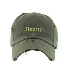 Henny Vintage Baseball Cap Embroidered Cotton Adjustable Distressed Dad Hat