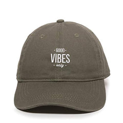 Good Vibes Only Baseball Cap Embroidered Cotton Adjustable Dad Hat