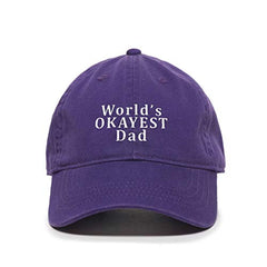 Okayest Dad Father's Day Baseball Cap Embroidered Cotton Adjustable Dad Hat