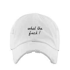 What The FCK Vintage Baseball Cap Embroidered Cotton Adjustable Distressed Dad Hat