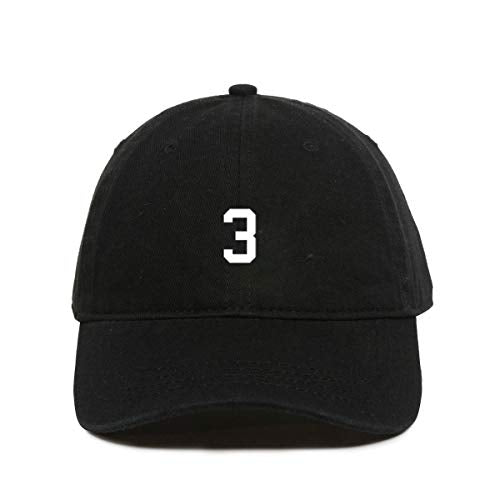 #3 Jersey Number Dad Baseball Cap Embroidered Cotton Adjustable Dad Hat