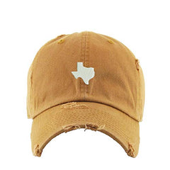 Texas Map Vintage Baseball Cap Embroidered Cotton Adjustable Distressed Dad Hat