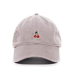 Cherries Baseball Cap Embroidered Cotton Adjustable Dad Hat