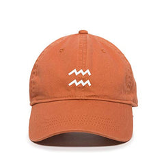 Aquarius Zodiac Baseball Cap Embroidered Cotton Adjustable Dad Hat
