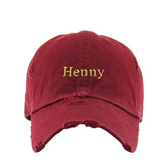 Henny Vintage Baseball Cap Embroidered Cotton Adjustable Distressed Dad Hat