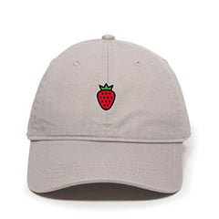 Strawberry Baseball Cap Embroidered Cotton Adjustable Dad Hat