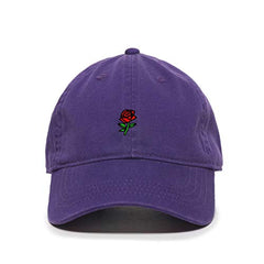 Rose Baseball Cap Embroidered Cotton Adjustable Dad Hat