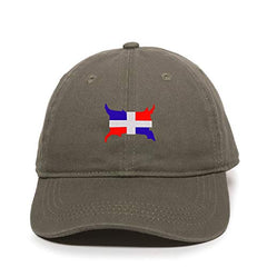 Dominican Flag Dad Baseball Cap Embroidered Cotton Adjustable Dad Hat