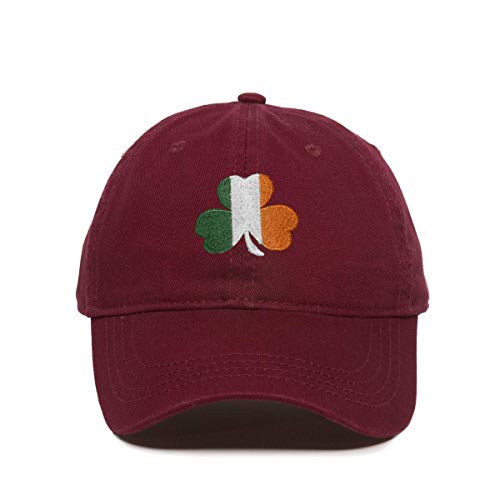 Irish Shamrock Flag Baseball Cap Embroidered Cotton Adjustable Dad Hat
