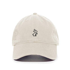 Bunny Baseball Cap Embroidered Cotton Adjustable Dad Hat