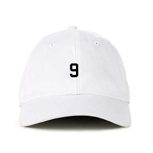 #9 Jersey Number Dad Baseball Cap Embroidered Cotton Adjustable Dad Hat
