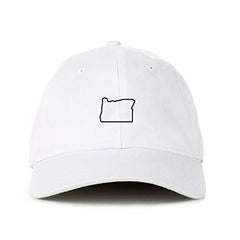 Oregon Map Outline Dad Baseball Cap Embroidered Cotton Adjustable Dad Hat