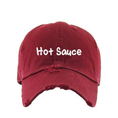 Hot Sauce Vintage Baseball Cap Embroidered Cotton Adjustable Distressed Dad Hat