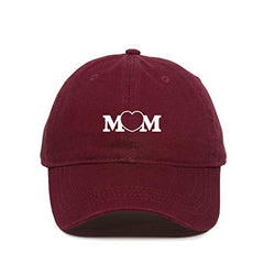 Mom Heart Baseball Cap Embroidered Cotton Adjustable Dad Hat