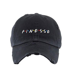 Finesse Vintage Baseball Cap Embroidered Cotton Adjustable Distressed Dad Hat