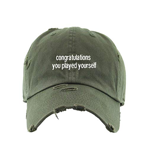 You Played Yourself Dad Vintage Baseball Cap Embroidered Cotton Adjustable Distressed Dad Hat