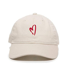 Loose Heart Baseball Cap Embroidered Cotton Adjustable Dad Hat