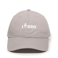 I Heart BBQ Dad Baseball Cap Embroidered Cotton Adjustable Dad Hat