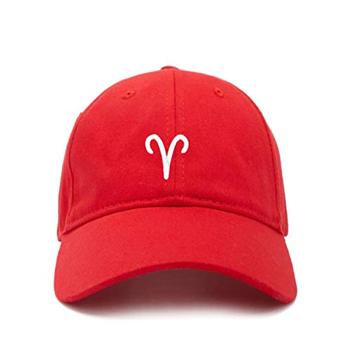 Aries Zodiac Baseball Cap Embroidered Cotton Adjustable Dad Hat