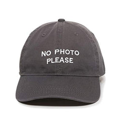No Photo Please Paparazzi Baseball Cap Embroidered Cotton Adjustable Dad Hat
