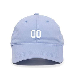 #00 Jersey Number Dad Baseball Cap Embroidered Cotton Adjustable Dad Hat