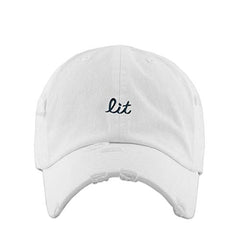 It's Lit Vintage Baseball Cap Embroidered Cotton Adjustable Distressed Dad Hat
