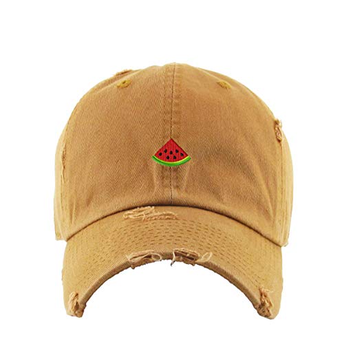 Watermelon Vintage Baseball Cap Embroidered Cotton Adjustable Distressed Dad Hat