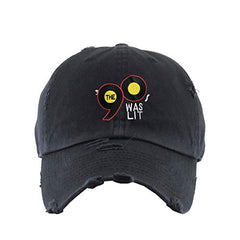 90's was Lit Vintage Baseball Cap Embroidered Cotton Adjustable Distressed Dad Hat