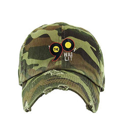 90's was Lit Vintage Baseball Cap Embroidered Cotton Adjustable Distressed Dad Hat