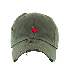 Teacher Apple Vintage Baseball Cap Embroidered Cotton Adjustable Distressed Dad Hat