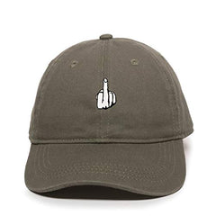 Middle Finger Dad Baseball Cap Embroidered Cotton Adjustable Dad Hat