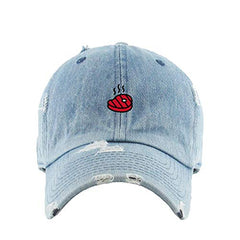 Steak Vintage Baseball Cap Embroidered Cotton Adjustable Distressed Dad Hat