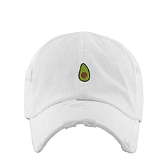 Avocado Vintage Baseball Cap Embroidered Cotton Adjustable Distressed Dad Hat