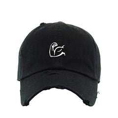 Biceps Flex Vintage Baseball Cap Embroidered Cotton Adjustable Distressed Dad Hat