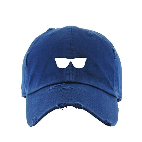 Wayfarer Glasses Vintage Baseball Cap Embroidered Cotton Adjustable Distressed Dad Hat