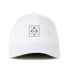 #1 Dad Box Dad Baseball Cap Embroidered Cotton Adjustable Dad Hat