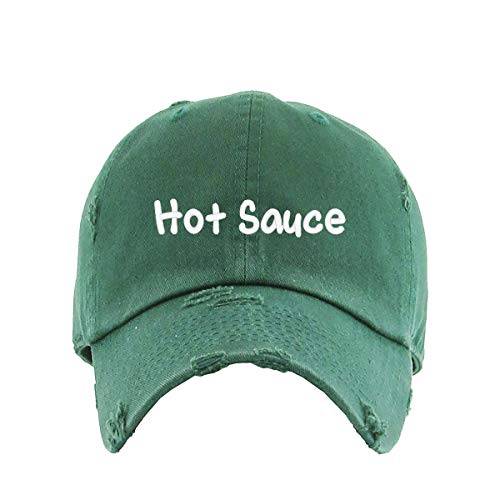 Hot Sauce Vintage Baseball Cap Embroidered Cotton Adjustable Distressed Dad Hat
