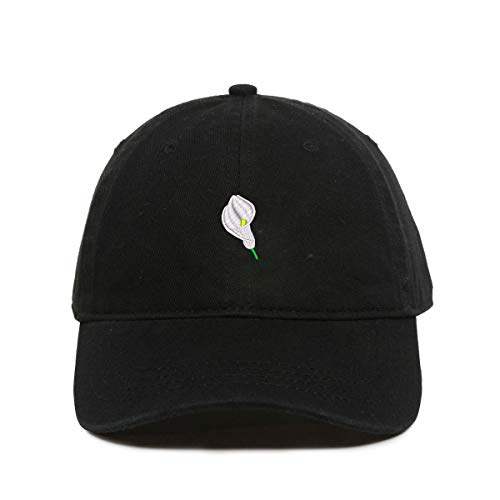 Calla Lilly Dad Baseball Cap Embroidered Cotton Adjustable Dad Hat
