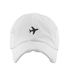 Airplane Vintage Baseball Cap Embroidered Cotton Adjustable Distressed Dad Hat